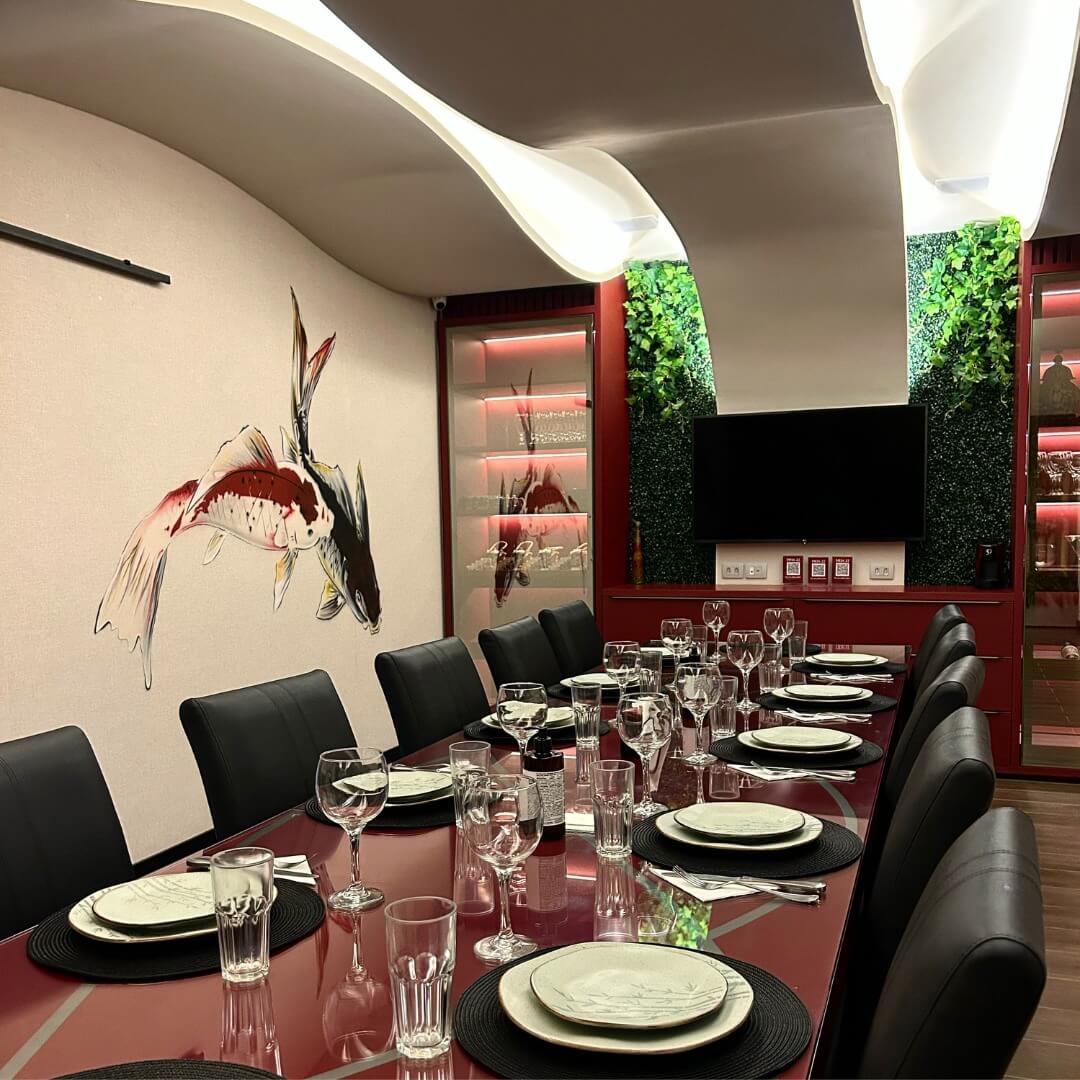 Sala para eventos do Restaurante Hwa Kuo